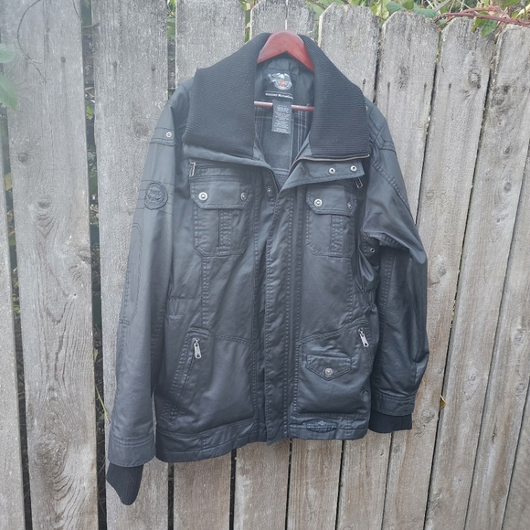 Harley-Davidson Heavy Duty Winter Wind Water Proof Jacket Men's Size XL - Picture 1 of 12